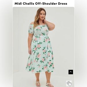 Torrid MIDI off shoulder dress size 3 (22-24)